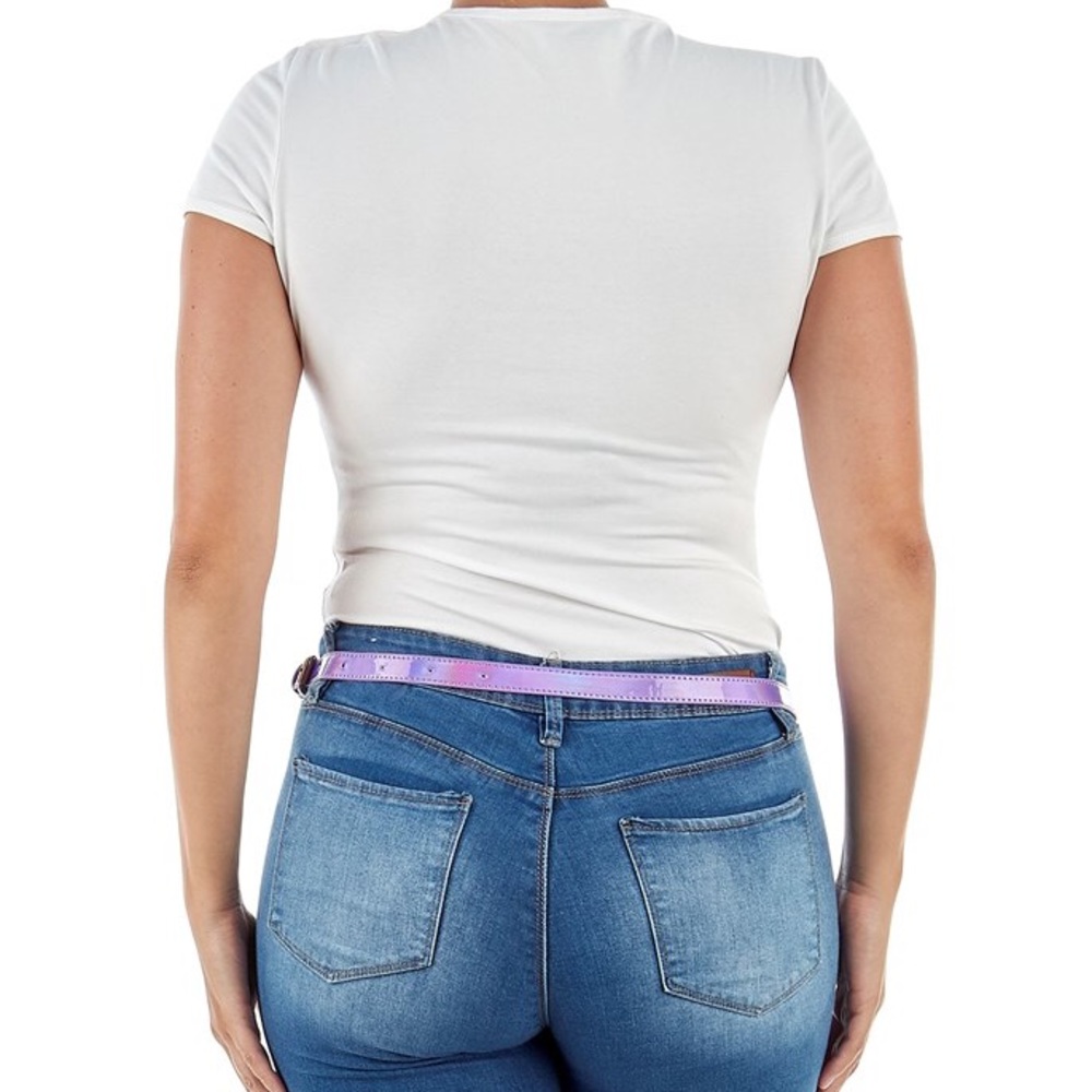 Bebe Danny Fanny Pack in Holographic Violet - Picture 3 of 8